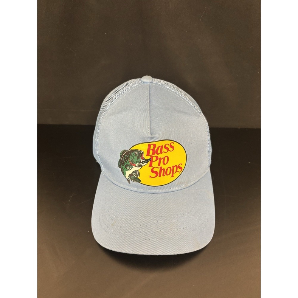 Bass Pro Shops Light Blue Mesh Snapback Trucker Cap